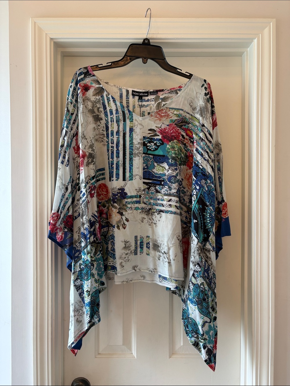 Tolani Collection NWT Floral Kimono Top/ Boho Luxe/ Size Large Colorful Top